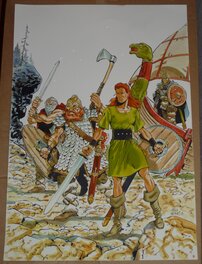 Félix Meynet - Harald le Viking - Hommage à L&F Funcken - Illustration originale