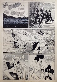 André Rey - André Rey ( Atelier Chott ) Planche Originale 1 Cap' tain Paf 4 Sport santé - Humour Bd Rc 1952 Pierre Mouchot ( très Calvo ) - Comic Strip
