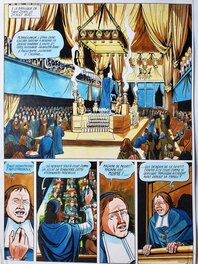 Jean-Christophe Vergne - BOSSUET, L'AIGLE DE MEAUX planche originale couleur - Comic Strip