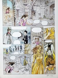 Christophe Carmona - LES AVENTURES D'ALINE  couleur directe - Planche originale