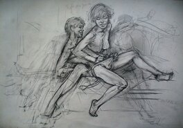 Liberatore - Deux jeunes amoureux - Original Illustration