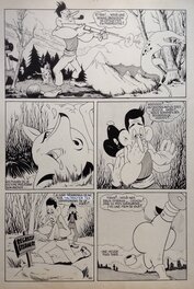 André Rey ( Atelier Chott ) Planche Originale 4 Cap' tain Paf 4 Sport santé - Humour Bd Rc 1952 Pierre Mouchot ( très Calvo )