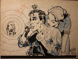 Albert Uderzo - Sa Majesté ne craint pas le téléphone - Original Illustration