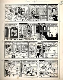 Willy Vandersteen - Suske en Wiske - V 49  De Sissende Sampan - Planche originale