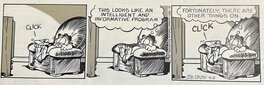 Jim Davis - Strip de Garfield de 1991 - Planche originale