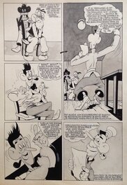 André Rey ( Atelier Chott ) Planche Originale 8 Cap' tain Paf 4 Sport santé - Humour Bd Rc 1952 Pierre Mouchot ( très Calvo )