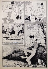 Comic Strip - André Rey ( Atelier Chott ) Planche Originale 9 Cap' tain Paf 4 Sport santé - Humour Bd Rc 1952 Pierre Mouchot ( très Calvo )