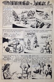 Fergal - Fergal (Gallieno Ferri - Atelier Chott) Thunder Jack Planche Originale 31 Encre de Chine petit format Humo 6 année 50 - Comic Strip