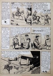 Fergal (Gallieno Ferri - Atelier Chott) Thunder Jack Planche Originale 32 Encre de Chine petit format Humo 6 année 50