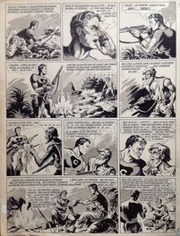 Maurice Besseyrias - Maurice Besseyrias Big Bill Le Casseur Planche Originale 2 du BB 64 le Vieil homme prairie , Encre Lavis Atelier Chott 1952 Top - Planche originale