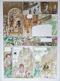 Planche originale - LES AVENTURES D'ALINE T2 HAUT-KOENIGSBOURG - LE DEFI DU TEMPS