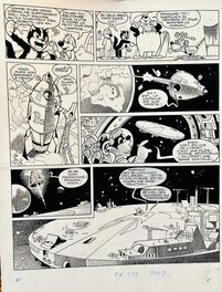 Giorgio Cavazzano - Pif et Hercule - Le satellite des fous - Pif Gadget 539 - Planche originale