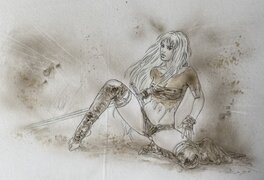 Luis Royo - Luz in Malefic Time 110 Katanas pg 39 - Planche originale