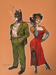 Juanjo Guarnido - Blacksad et la stripteaseuse - Illustration originale