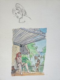 Original Illustration - ROBINSONNE - LA NAUFRAGEE