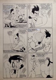 André Rey ( Atelier Chott ) Planche Originale 11 Cap' tain Paf 4 Sport santé - Humour Bd Rc 1952 Pierre Mouchot ( très Calvo )