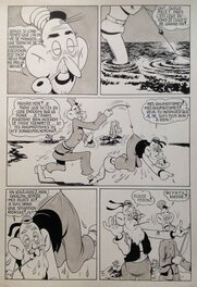 André Rey - André Rey ( Atelier Chott ) Planche Originale 3 Cap' tain Paf 6 21 Jours de Pif - Humour Bd Rc 1952 Pierre Mouchot (très Calvo) - Comic Strip