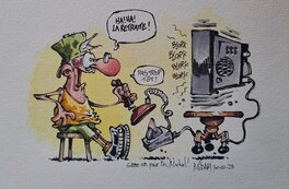 Midam - Enfin pensionné.... Merci Midam - Illustration originale