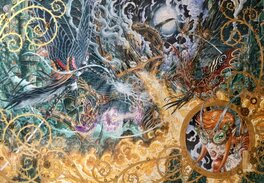 Olivier Ledroit - Wika et les fées noires tome 2 luxe double planche 30-31 bis - Planche originale