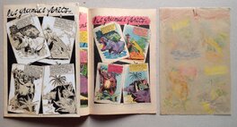 La BD P'tit Gars 2 ouverte ( qui ne sera pas jointe a l'achat = car c'est mon exemplaire Perso ) , la planche de montage et son calque de couleur a coté La BD P'tit Gars 2 ouverte ( qui ne sera pas jointe a l'achat = car c'est mon exemplaire Perso ) , la planche de montage et son calque de couleur a coté