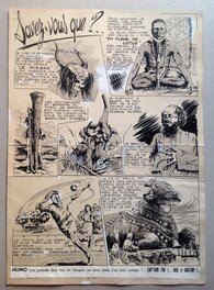La planche originale Saviez-vous Que ? .. au format entier de 32.5 X 45.5 Cm .... et tout en bas son petit bandeau Blanc Humo pour indication a mettre dans le Mensuel ... La planche originale Saviez-vous Que ? .. au format entier de 32.5 X 45.5 Cm .... et tout en bas son petit bandeau Blanc Humo pour indication a mettre dans le Mensuel ...