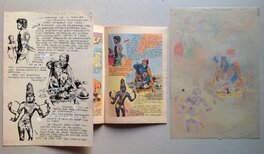 La planche originale 2 avec son calque de couleur a droite et La page du P'tit gars 5 de 1953 ... pour vous montrer que cela a bien été publié ( La BD ne sera pas jointe a la Vente) La planche originale 2 avec son calque de couleur a droite et La page du P'tit gars 5 de 1953 ... pour vous montrer que cela a bien été publié ( La BD ne sera pas jointe a la Vente)