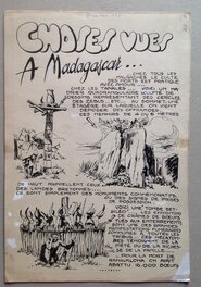 La planche originale de A Madagascar 1 de Décembre 1952 au format entier de 22 X 33 Cm La planche originale de A Madagascar 1 de Décembre 1952 au format entier de 22 X 33 Cm