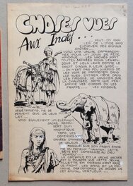 La planche originale de Aux indes 1 de Mars 1953 au format entier de 22 X 33 Cm La planche originale de Aux indes 1 de Mars 1953 au format entier de 22 X 33 Cm