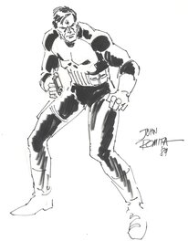 John Romita - Punisher Convention Sketch Original Art 1989 - Original Illustration