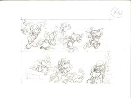 Claude Marin - Claude Marin - Bébés Disney demi planche crayonnée - Comic Strip