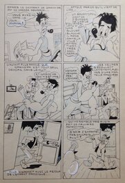 Lucien Carton - Carton Lucien ( après Rey Atelier Chott ) Planche Originale 2 Cap' tain Paf 9 Roi du stade - Humour Bd Rc 1953 Pierre Mouchot - Comic Strip