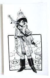 oTTami - Dessin original de l'Inktober 2023 : Le Héros de Dragon Quest 8 par oTTami ! - Illustration originale