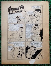 La planche originale 1 du Cap'tain PAF 9 au format entier de 25 x 32.5 Cm