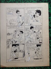 La planche originale 2 du Cap'tain PAF 9 au format entier de 25 x 32.5 Cm