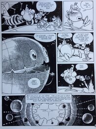 Planche originale - Cavazzano, Timothée Titan#2, L'avaleur d'étoiles, planche n°43, 1989.