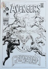 Michael Maikowsky - Avengers 53 (Recréation d'après John Buscema) - Couverture originale
