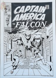 Michael Maikowsky - Captain America 137 (Recréation d'après Sal Buscema) - Couverture originale