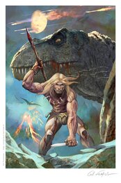 Gil Formosa - RAHAN - T Rex - Illustration originale