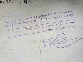 Tampon au dos de l'illustration Tampon au dos de l'illustration