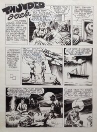Comic Strip - Fergal (Gallieno Ferri - Atelier Chott) Thunder Jack Planche Originale 30 Titre Encre de Chine ,petit format RANCHO 11 Bd 1955