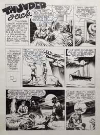 Fergal - Fergal (Gallieno Ferri - Atelier Chott) Thunder Jack Planche Originale 30 Titre Encre de Chine ,petit format RANCHO 11 Bd 1955 - Comic Strip