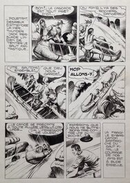 Fergal - Fergal (Gallieno Ferri - Atelier Chott) Thunder Jack Planche Originale 31 Canoë Encre de Chine , petit format RANCHO 11 Bd 1955 - Comic Strip