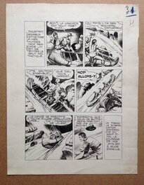 La planche originale 31 de Thunder Jack de Aout 1955 au format entier de 25 X 33 Cm