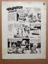 La planche originale 30 de Thunder Jack de Aout 1955 au format entier de 25 X 33 Cm