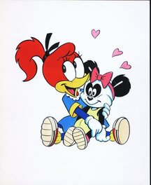 Walter Lantz - Woody Woodpecker - Studio Walter Lantz - Dessin original - Gouache - 1980' - Original Illustration