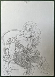 Philippe Francq - LARGO WINCH - FEMME SUR UN SIEGE - Original art