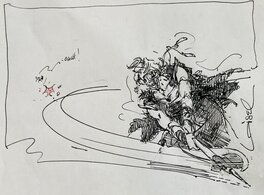 Régis Loisel - Le Chevalier Bragon par Loisel - Illustration originale