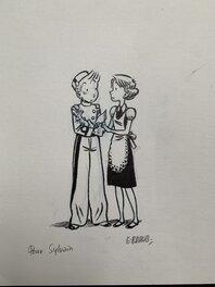 Émile Bravo - Illustration originale Spirou l’espoir malgré tout - Original Illustration