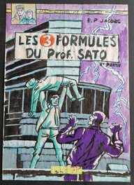 Couverture originale - Blake et Mortimer - les 3 formules du professeur Sato - projet couverture