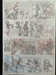 Laurent Verron - Crayonné Planche « Mademoiselle J Il s’appelait P’tirou » - Comic Strip